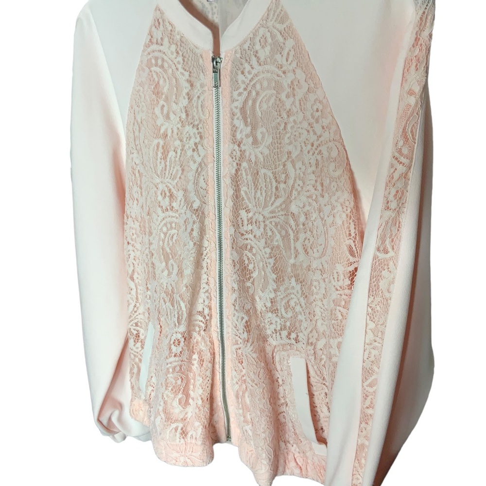 Apt 9 Pink Lace Jacket Sz L - Picture 3 of 4